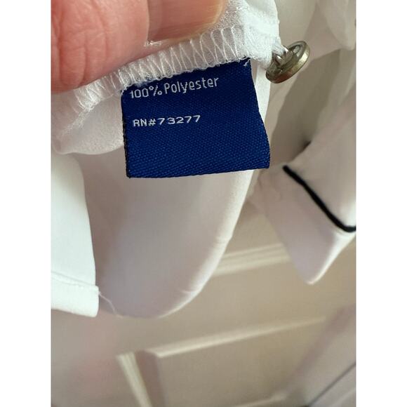 APT.9 White Button Down Blouse with Black Piping | Size XS - Picture 3 of 5